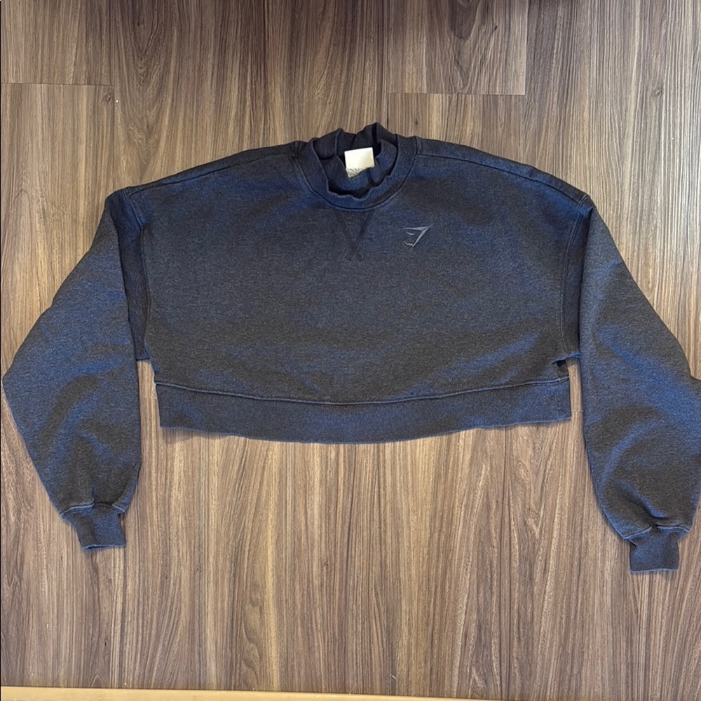 Women's Gray Gymshark Cropped Sweatshirt